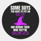 おもしろいD魔女ハロウィーンの衣装ハット引用文 ラウンドシール (正面)