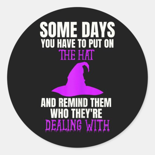 おもしろいD魔女ハロウィーンの衣装ハット引用文 ラウンドシール (正面)