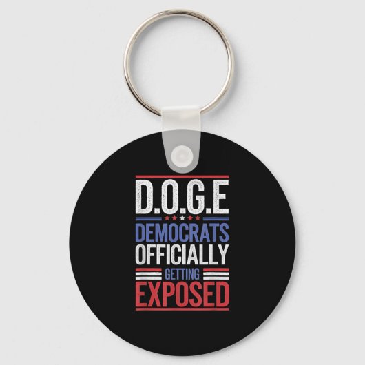 おもしろいD.o.例えばDoge Government Efficiency Usa Flag キーホルダー (正面)