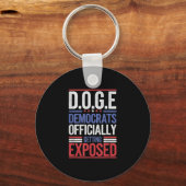 おもしろいD.o.例えばDoge Government Efficiency Usa Flag キーホルダー (正面)
