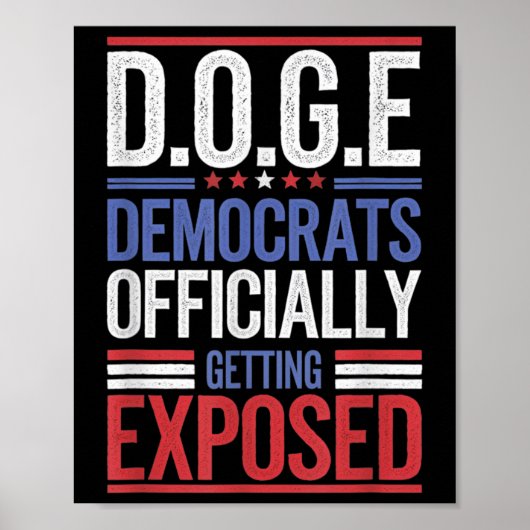 おもしろいD.o.例えばDoge Government Efficiency Usa Flag ポスター (正面)