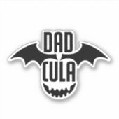 'おもしろいDadcula'ステッカー | ハロウィーンパパシール シール (正面)