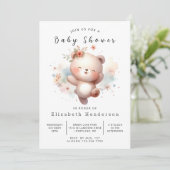 おもしろいDigital Bearベビーシャワー 招待状 (スタンド正面)