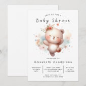 おもしろいDigital Bearベビーシャワー 招待状 (正面/裏面)