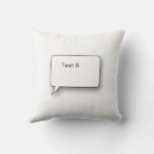 おもしろいDIYカスタムなダイアログのクッション-スピーチの泡 クッション (裏面)