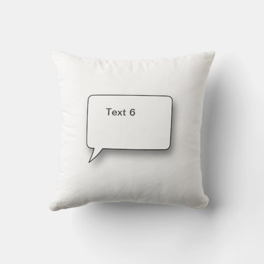 おもしろいDIYカスタムなダイアログのクッション-スピーチの泡 クッション (裏面)