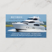 おもしろいDIY職業ホワ退職したイトヨットギャグ 名刺 (正面)