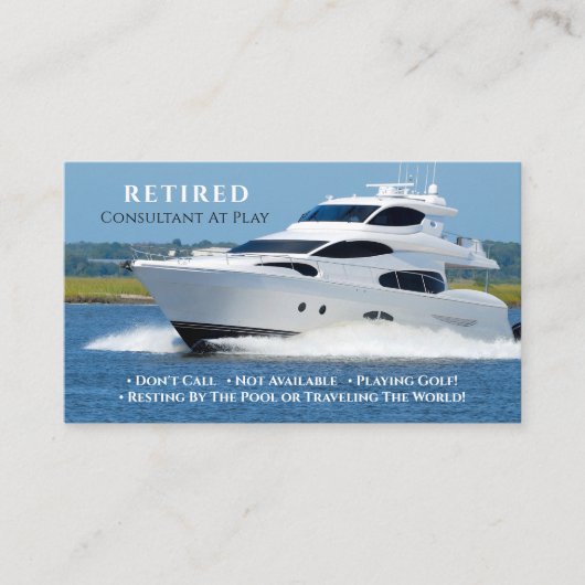 おもしろいDIY職業ホワ退職したイトヨットギャグ 名刺 (正面)