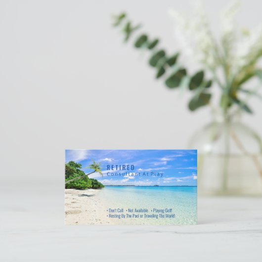 おもしろいDIY退職した Professional Gag B、ビーチと手のひら 名刺 (スタンド正面)