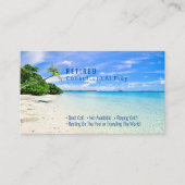 おもしろいDIY退職した Professional Gag B、ビーチと手のひら 名刺 (正面)