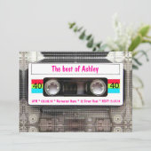 おもしろいDJ 80sカセットテープ40th Birthday 招待状 (スタンド正面)
