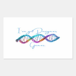 おもしろいDNAヘリックス 長方形シール