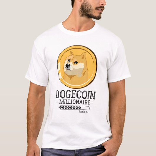 おもしろいDogecoin億万長者HODLドージコインクリプト Tシャツ (正面)