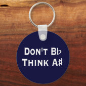 おもしろいDont B Flat考え A Sharp Music Keychain キーホルダー (正面)