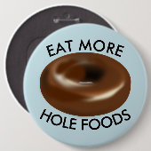 おもしろいDoutボタ食べンのHOLE FOODS 缶バッジ (正面&裏面)