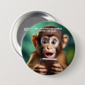 おもしろいDyslexiaを使用した場合に適した設計 缶バッジ (正面&裏面)