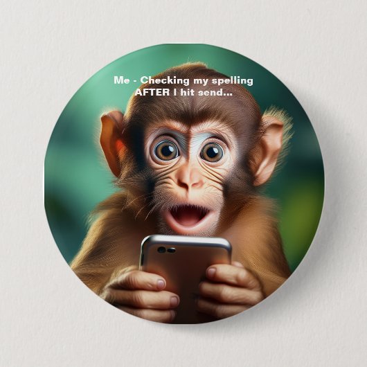 おもしろいDyslexiaを使用した場合に適した設計 缶バッジ (正面)