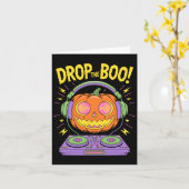 おもしろいEdm Dj Halloween Pumpkin カード (黄色い花)