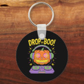おもしろいEdm Dj Halloween Pumpkin キーホルダー (正面)