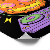 おもしろいEdm Dj Halloween Pumpkin ポスター (角)