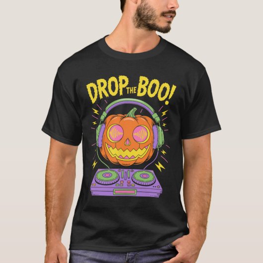 おもしろいEdm Dj Halloween Pumpkin Tシャツ (正面)