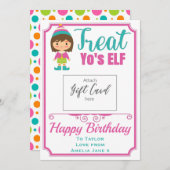 おもしろいELF誕生日ギフトカードホルダーの治療 (正面/裏面)