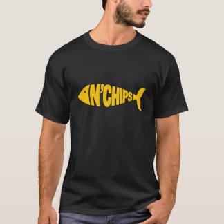 おもしろいEnglish Food UK – フィッシュ&チップス Tシャツ