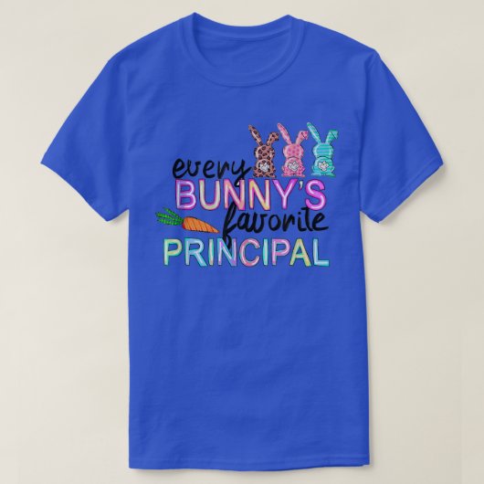 おもしろいEvery Bunny's Principal お気に入りの Happy Easte Tシャツ (デザイン正面)