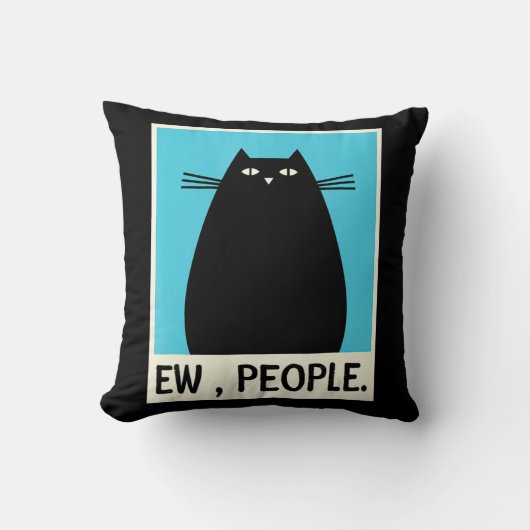 おもしろいEw People cat 日本のかわいいアニメ クッション (正面)
