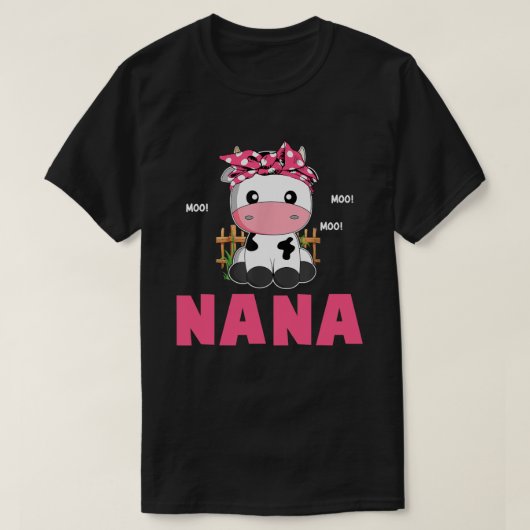 おもしろいFマッチングNana Cowかわいい牛農家誕生日 Tシャツ (デザイン正面)