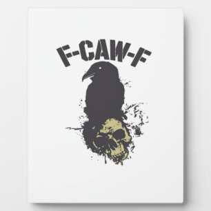 おもしろいF-Caw-Fクロウヴィンテージユーモア必須クリアティフ フォトプラーク
