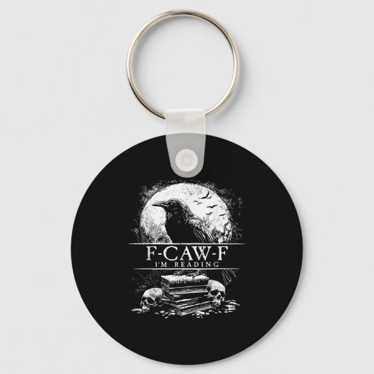 おもしろいF-caw-fブックススカル キーホルダー (正面)
