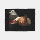おもしろいFafoトランプ写真_1 フリースブランケット (正面(横))