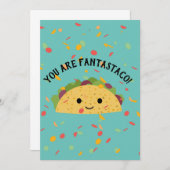 おもしろいFantastacoかわいいかわいいタコ サンキューカード (正面/裏面)