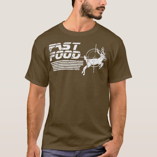 おもしろいFast Food Deer狩り(2) Tシャツ (正面)