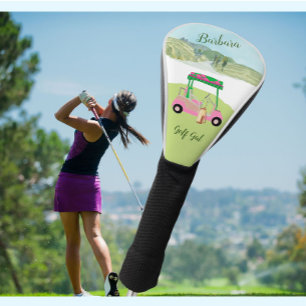 おもしろいFEMゴルフカートの名パーソナライズされた称 ゴルフヘッドカバー