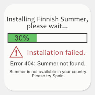 おもしろいFinnish Summerスタンプ スクエアシール