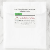 おもしろいFinnish Summerスタンプ スクエアシール (バッグ)