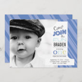 おもしろいFIRST誕生日の招待 招待状 (正面/裏面)