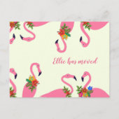 おもしろいFlamingosの新しいアドレス 案内ポストカード (正面)