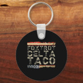 おもしろいFoxtrot Delta Taco3 キーホルダー (正面)