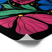 おもしろいFoxtrots Deltas Tangosフラワーボホ ポスター (角)