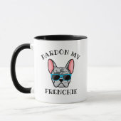 おもしろいFrenchie Blue Merle Bulldogをお許しフランスの下さい マグカップ (左)