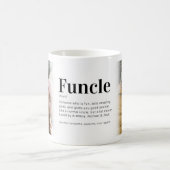 おもしろいFuncleの定義 おじさん 写真 マグカップ (中央)