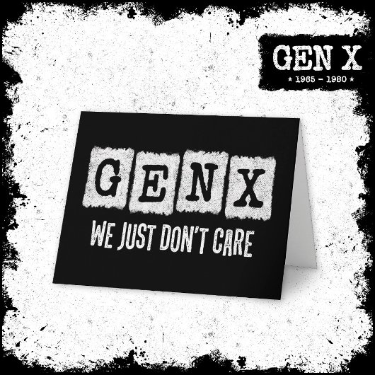 おもしろいGen X世代X世代Xerのみ気にしない カード