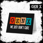 おもしろいGen X世代X世代Xerのみ気にしない カード