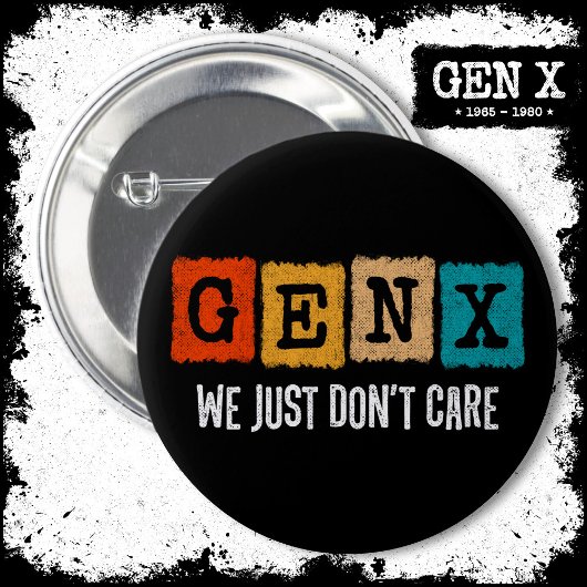 おもしろいGen X世代X世代Xerのみ気にしない 缶バッジ