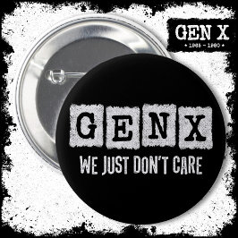 おもしろいGen X世代X世代Xerのみ気にしない 缶バッジ