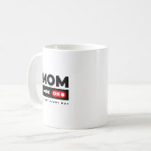 おもしろいgiftful mom mode on - はっきりしたデザイン コーヒーマグカップ (正面左)