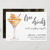 おもしろいGingerbread Christmas Martini Photo結婚's セーブザデート (正面/裏面)